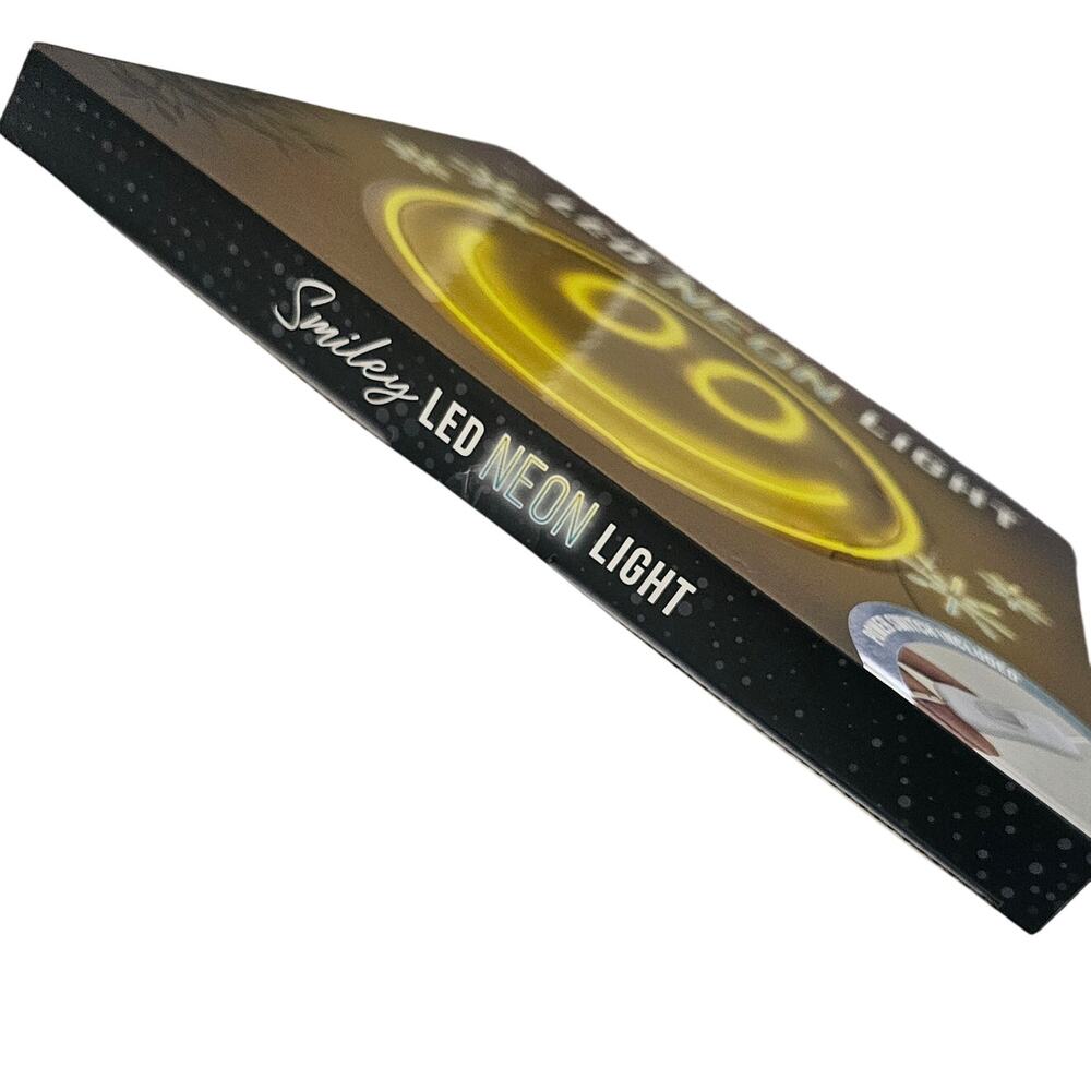 Glow by Outshine Co Smiley Face LED Neon Light Yellow Wall Decor 12 Inch NEW - Picture 5 of 10